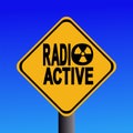 Radioactive hazard sign Royalty Free Stock Photo