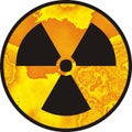 Radioactive hazard. Sign illustration for design