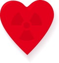 Radioactive heart Royalty Free Stock Photo