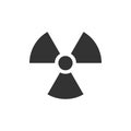 Radioactive icon isolated. Radioactive toxic symbol. Radiation Hazard sign. Flat design