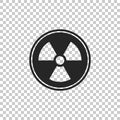 Radioactive icon isolated on transparent background. Radioactive toxic symbol. Radiation Hazard sign Royalty Free Stock Photo