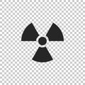 Radioactive icon isolated on transparent background. Radioactive toxic symbol. Radiation Hazard sign Royalty Free Stock Photo