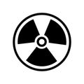 Radioactive icon vector isolated on white background, Radioactive sign , warning symbol Royalty Free Stock Photo