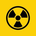 Radioactive icon. radioactive warning symbol Royalty Free Stock Photo