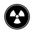 radioactive illustration icon, radioactive toxic symbol toxic gas danger sign