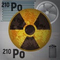 The radioactive isotope polonium 210.