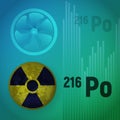 A radioactive isotope of polonium.