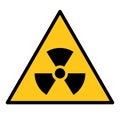 Radioactive material sign. Symbol of radiation alert, hazard or risk. Simple flat vector illustration in black and Royalty Free Stock Photo