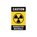 Radioactive Materials Warning Sign Vector Template. Royalty Free Stock Photo