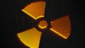 Radioactive nuclear symbol 3D render illustration