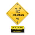 Radioactive periodic elements Technetium , corporative business concep artwork