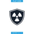 Radioactive Protection Icon Vector Logo Design Template. Royalty Free Stock Photo