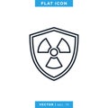 Radioactive Protection Icon Vector Logo Design Template. Royalty Free Stock Photo
