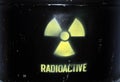 Radioactive sign on barell Royalty Free Stock Photo