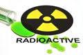 Radioactive Sign & Spill Royalty Free Stock Photo