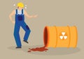 Radioactive Spill Industrial Workplace Accident Vector Illustration Royalty Free Stock Photo