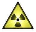 Radioactive warning sign light flare Royalty Free Stock Photo