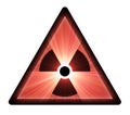 Radioactive warning sign light flare Royalty Free Stock Photo