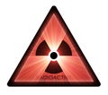 Radioactive warning sign light flare Royalty Free Stock Photo