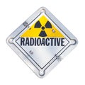 Radioactive warning sign