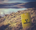 Radioactive Waste Near Water Royalty Free Stock Photo