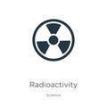 Radioactivity icon vector. Trendy flat radioactivity icon from science collection isolated on white background. Vector Royalty Free Stock Photo