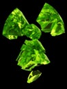 Radioactivity logo uranium glass