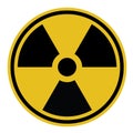 Radioactivity symbol illustration black and yellow icon