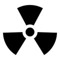 Radioactivity Symbol Nuclear sign icon black color vector illustration flat style image