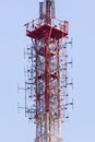 Radiocommunication antenna. Telecomunications technology. Iron construction Royalty Free Stock Photo