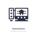 radiograph icon on white background. Simple element illustration from Dentist concept