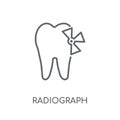 Radiograph linear icon. Modern outline Radiograph logo concept o