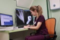 Radiographer interprets medical images