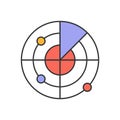 Radiolocation vector icon which can easily modify or edit.