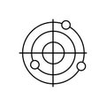Radiolocation vector icon which can easily modify or edit.
