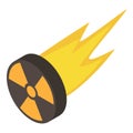 Radiologic contamination icon isometric vector. Fiery radioactive hazard symbol Royalty Free Stock Photo