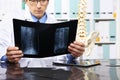 Radiologist doctor checking xray, healthcare, medical concept