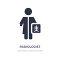 radiologist working icon on white background. Simple element illustration from People concept