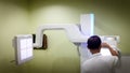Radiologists are setting up x-ray machines,CT Scann