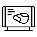 Radiology icon outline vector. Medical ultrasound