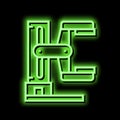 radiology medical equipment neon glow icon illustration