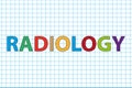 radiology word on white Royalty Free Stock Photo