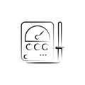 Radionics icon. Element of mad science icon for mobile concept and web apps. Hand drawn Radionics icon can be used for web and mob Royalty Free Stock Photo