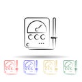 Radionics multi color style icon. Simple thin line, outline vector of mad science icons for ui and ux, website or mobile Royalty Free Stock Photo