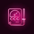 Radionics neon icon. Elements of Mad science set. Simple icon for websites, web design, mobile app, info graphics