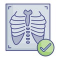 Radioscopy Flat Style vector icon which can easily modify or edit