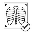 Radioscopy  Line Style vector icon which can easily modify or edit Royalty Free Stock Photo