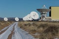 Radiotelescopes at the Very Large Array, the National Radio Observatory in New Mexico,USA Royalty Free Stock Photo