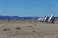 Radiotelescopes at the Very Large Array, the National Radio Observatory in New Mexico,USA Royalty Free Stock Photo