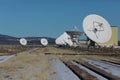 Radiotelescopes at the Very Large Array, the National Radio Observatory in New Mexico,USA Royalty Free Stock Photo